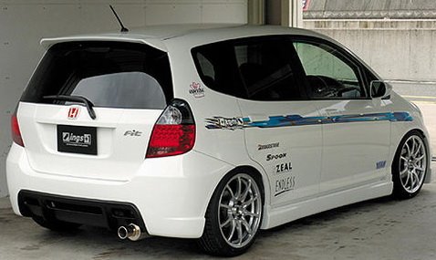 Honda on White Honda Fit Is Only Given A Few Modifications   Because Without